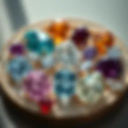 A stunning collection of various engagement stones displayed elegantly.