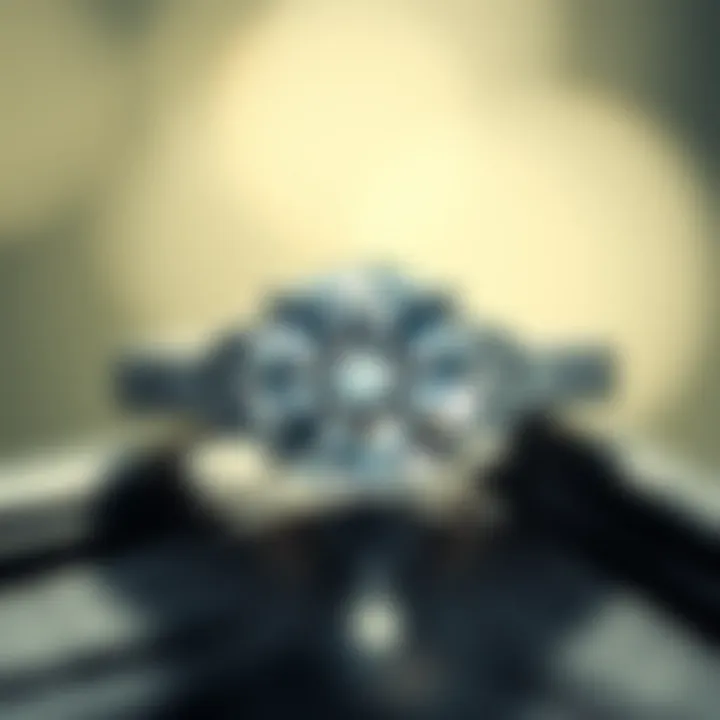 Radiant Diamond Engagement Ring Close-up of a radiant diamond engagement ring highlighting its brilliance.