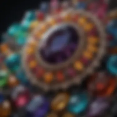 Vibrant Colors of Exotic Gems An array of exotic gemstones in vibrant colors