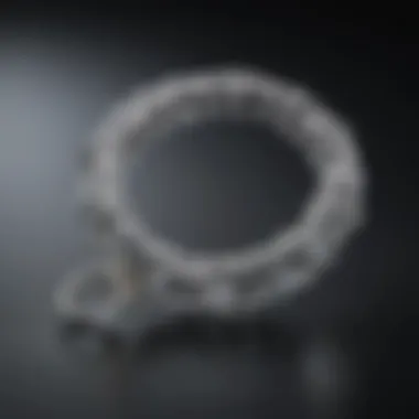 Symbolic representation of eternity with a floating eternity ring and infinity loops