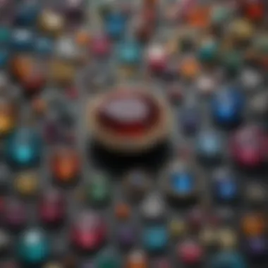 Cultural Significance of Gemstones An elegant display of gemstones symbolizing cultural significance