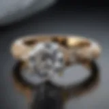 Elegant high setting solitaire ring showcasing a brilliant diamond