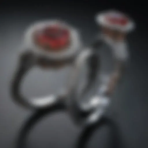 Elegant vintage anniversary rings showcasing intricate designs