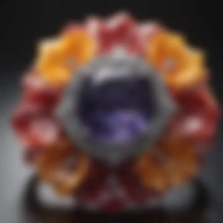 A collection of gemstones used in fine jewelry featuring the Flower Ring