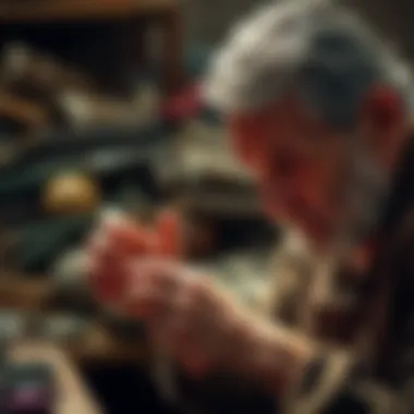 A craftsman skillfully creating jewelry pieces with ethically sourced gemstones