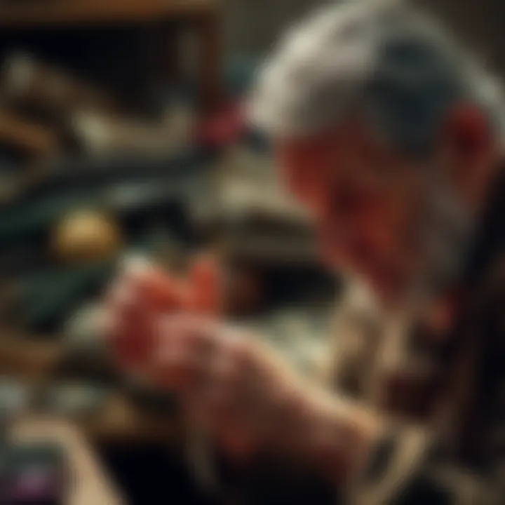 A craftsman skillfully creating jewelry pieces with ethically sourced gemstones