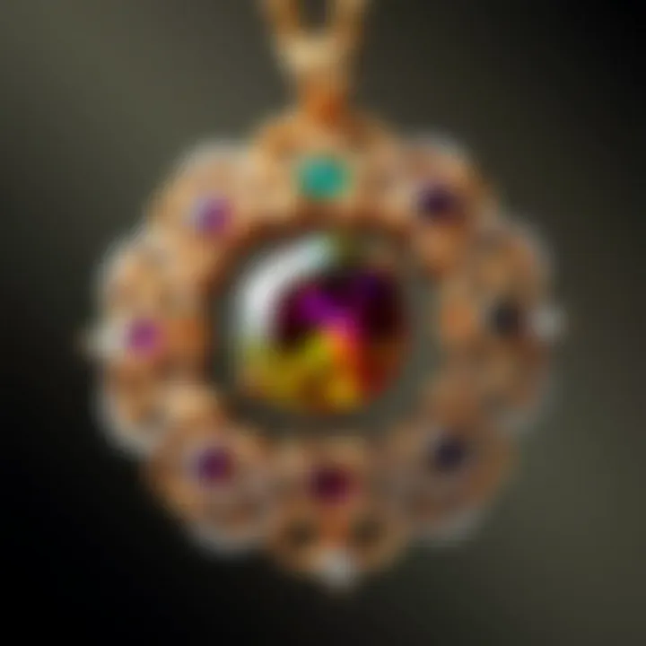 Intricate Pendant Design Intricate pendant showcasing unique gemstone selection
