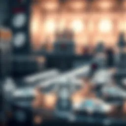 An artistic representation of a laboratory showcasing the creation of laboratory-grown diamonds.