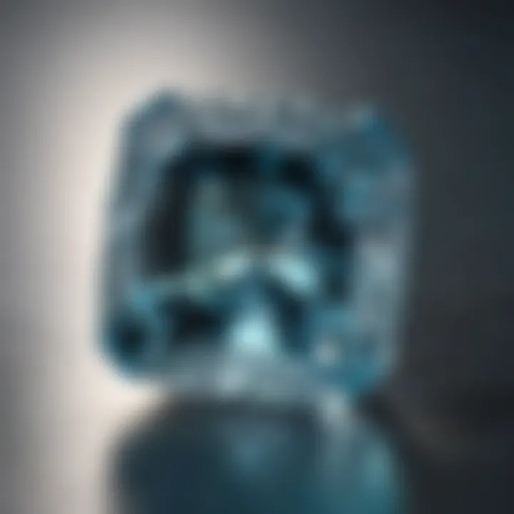 Aquamarine gemstone showcasing its vibrant blue color