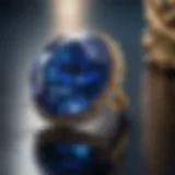 A stunning close-up of a sapphire gem showcasing its vibrant blue hues and clarity