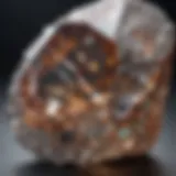 Close-up view of a mine cut diamond showcasing its unique facets