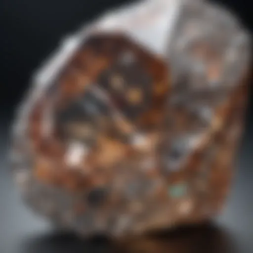 Close-up view of a mine cut diamond showcasing its unique facets