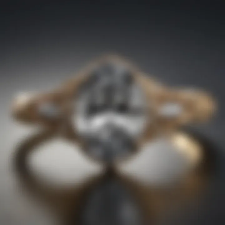 A vintage-inspired oval engagement ring with a unique design.