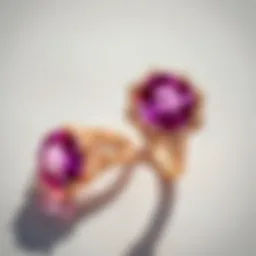 Elegant pink tourmaline ring with intricate design