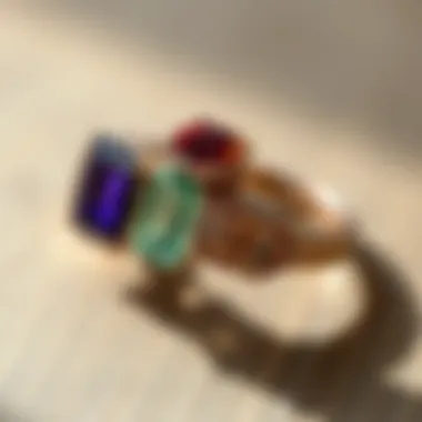 Artistic representation of ring resizing process