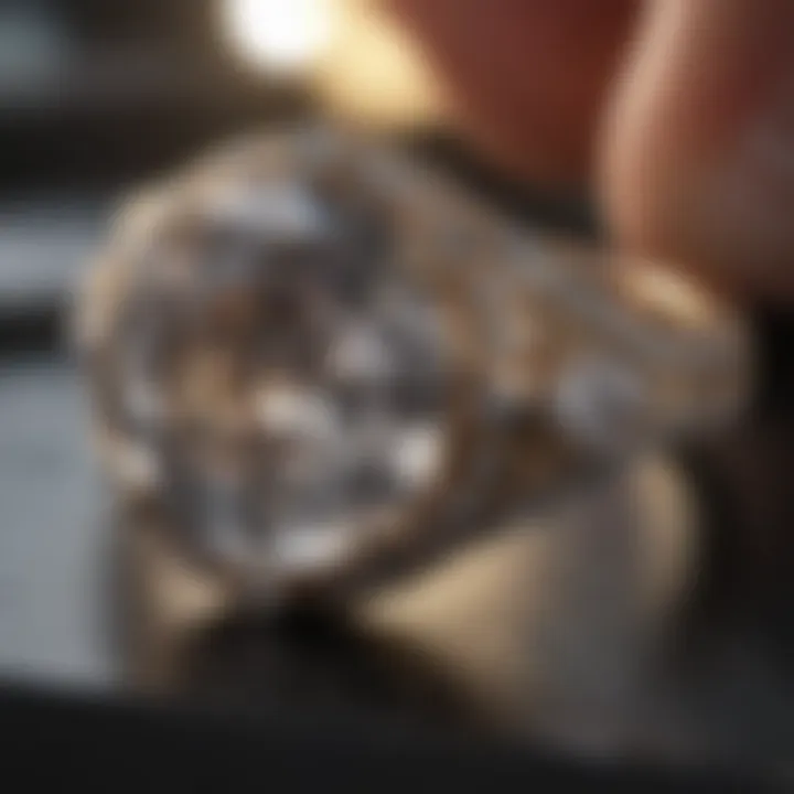 Artisan crafting a faux-diamond ring