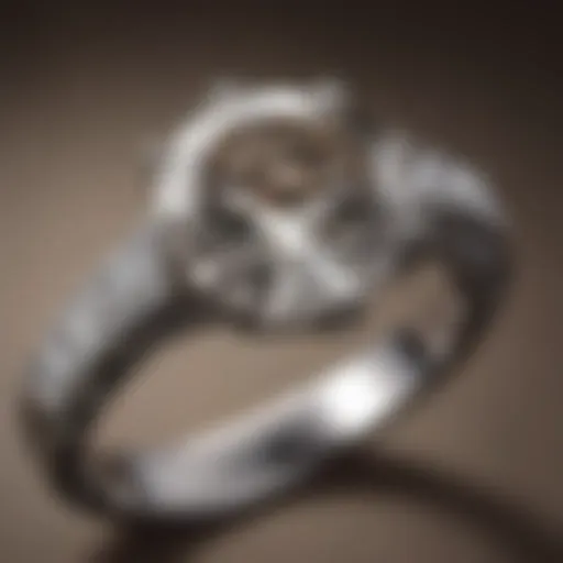 Close-up view of a sparkling diamond engagement ring on a velvet surface