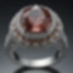 Elegant 40th anniversary diamond ring showcasing intricate craftsmanship