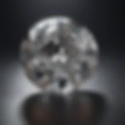 The brilliance of a 2.1 carat diamond under light