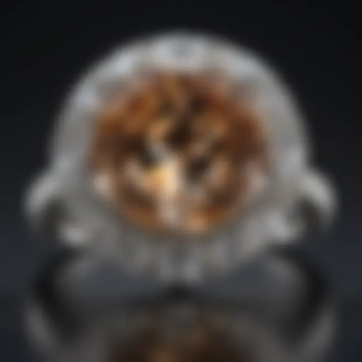 Close-up of a solitaire diamond showcasing its brilliance