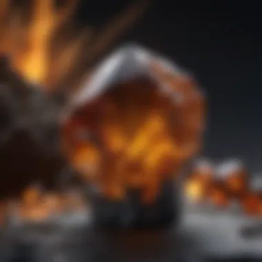 Natural Form of Sphalerite An artistic representation of sphalerite in its natural form within a mineral display.