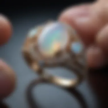 Artistic arrangement of opal rings symbolizing their cultural significance.