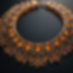 Elegant amber necklace showcasing intricate designs and vibrant hues