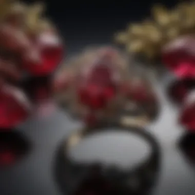 Aesthetic layout showcasing the cultural significance of rubies in jewelry