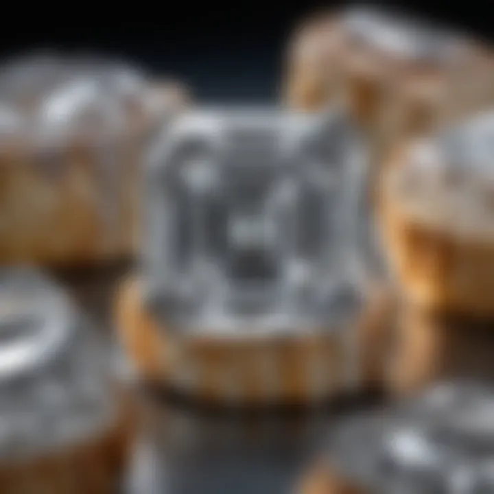 A close-up view of an Asscher cut diamond paired with baguettes, highlighting their unique interplay.