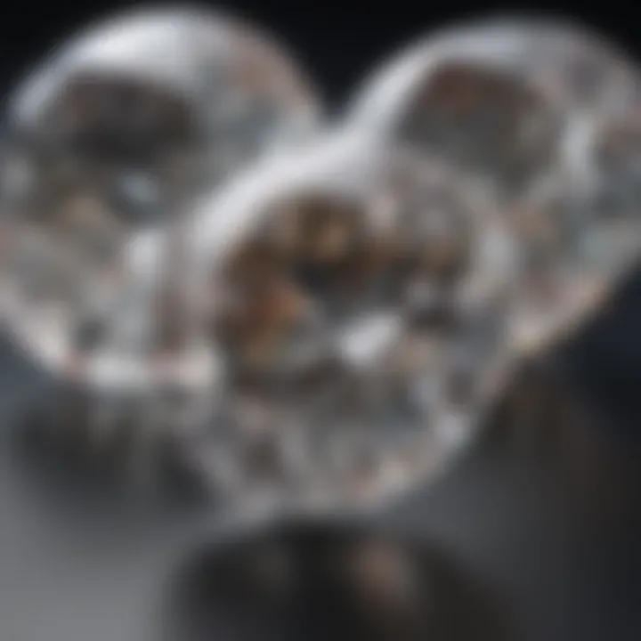 Comparison of lab-created diamonds and natural diamonds side by side