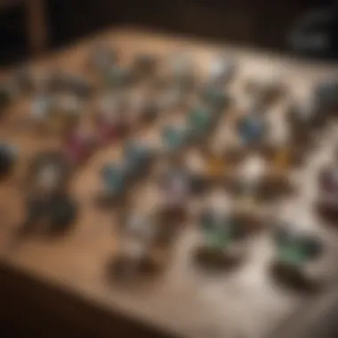 Different types of loupes displayed on a wooden table