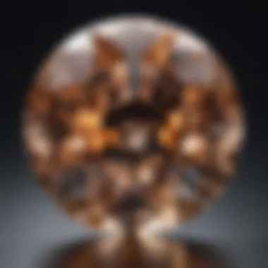 Close-up of a flawless synthetic diamond showcasing its brilliance