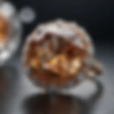 Showcase of jewelry featuring synthetic diamonds