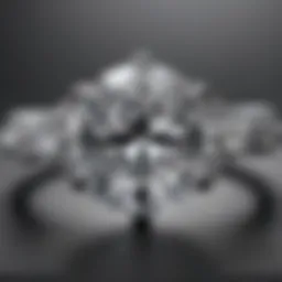 Stunning close-up of a white sapphire engagement ring showcasing brilliant cut