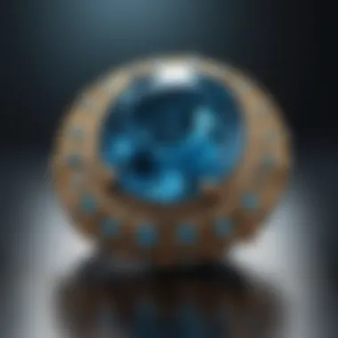 Vibrant Blue Topaz A vibrant blue topaz gemstone showcasing its deep hues and brilliance.