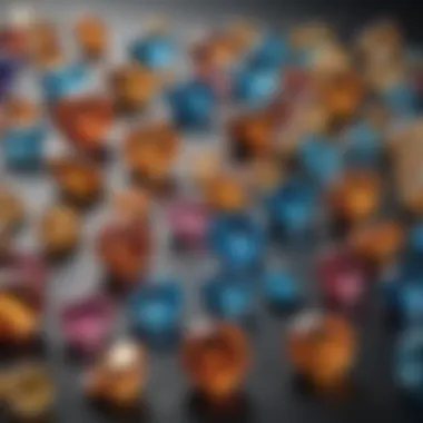Diverse Topaz Collection A collection of topaz stones in various colors demonstrating their diversity.