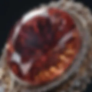 Close-up of a radiant gemstone showcasing its brilliance