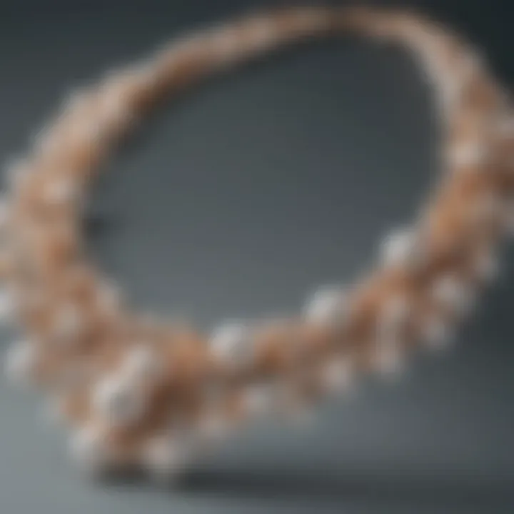 An exquisite pearl necklace featuring Japanese pearls.