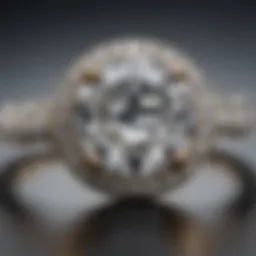 Close-up view of a stunning bezel set diamond ring showcasing its brilliance and secure setting.