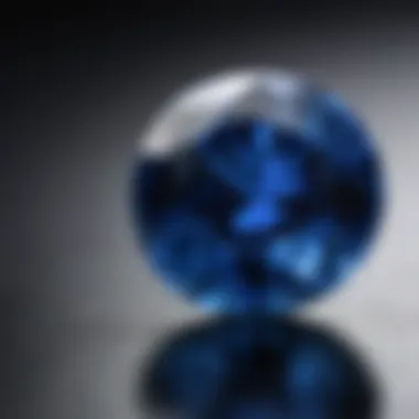 Close-up of a loose Montana sapphire showcasing its vivid blue color and clarity