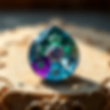 Metaphysical Properties of Gemstones Artistic representation of gemstones with symbols highlighting their metaphysical properties.
