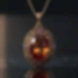 Artisan showcasing a unique gemstone pendant