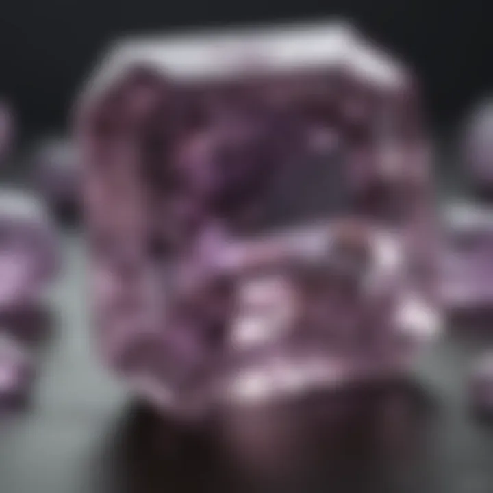 Cultural artifacts incorporating light amethyst, representing its historical significance