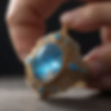 Crafting Jewelry with Oregon Blue Opal Artisan crafting jewelry with Oregon blue opal stones