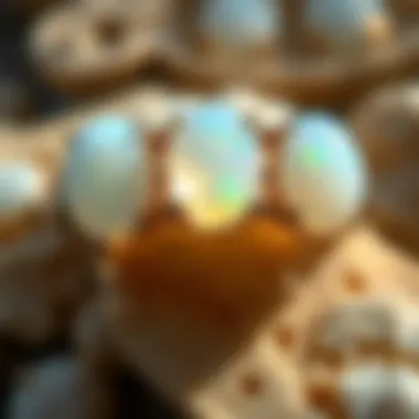 Comparison chart highlighting differences between white opal and other opal varieties