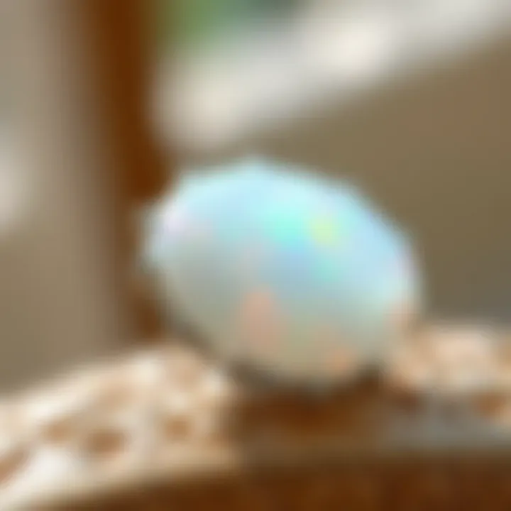 Market analysis graph showing trends in white opal prices over time