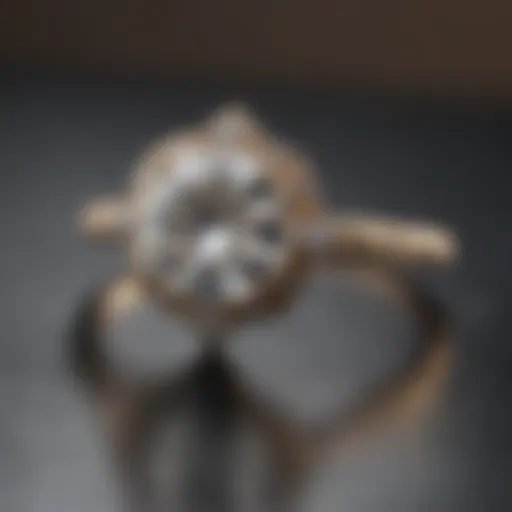A stunning engagement ring featuring a round diamond in a vintage setting