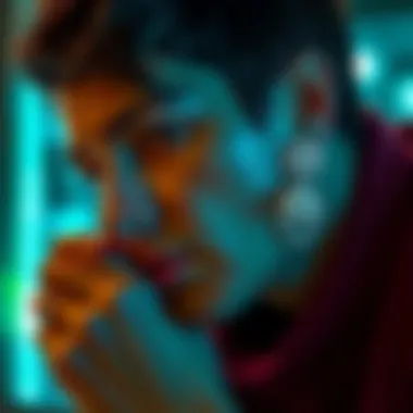 Contemplating Diamond Purchase A thoughtful buyer contemplating a diamond purchase