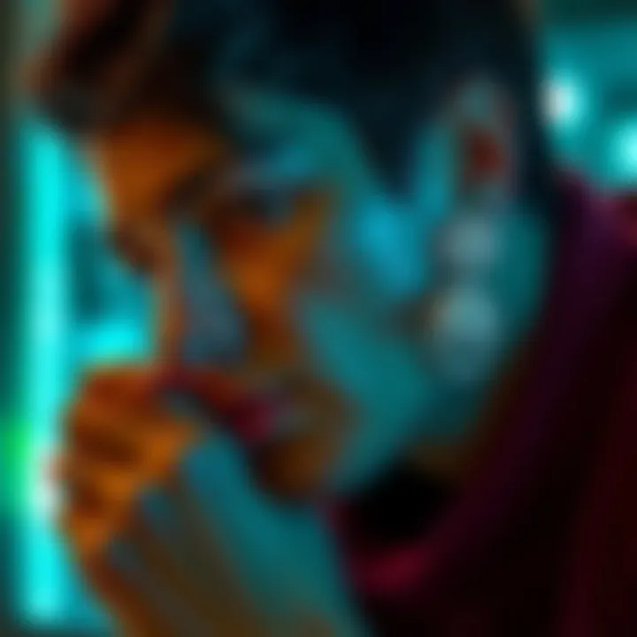 Contemplating Diamond Purchase A thoughtful buyer contemplating a diamond purchase