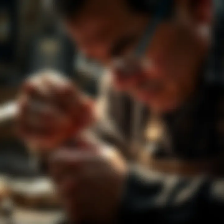 Artisan Craftsmanship in Tennis Bracelets Artisan crafting a diamond tennis bracelet, highlighting craftsmanship